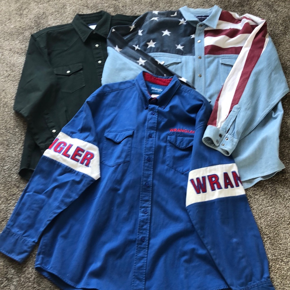 Mens vintage wrangler trio